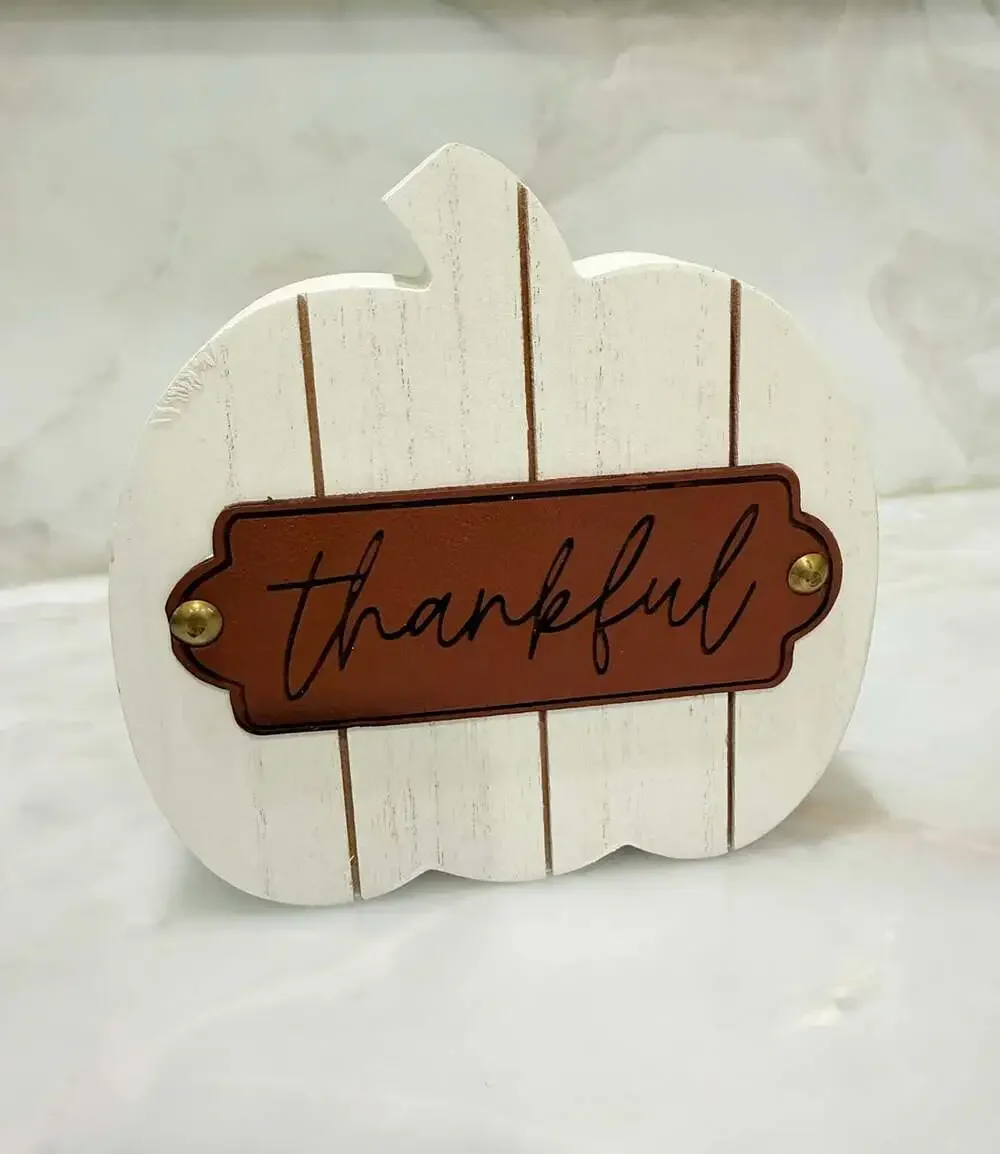 Hobby Lobby Thankful Wood Pumpkin Fall Decor Sign